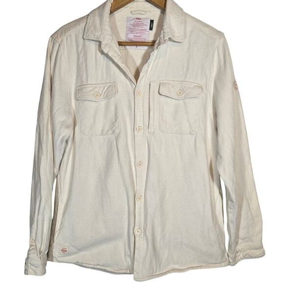 Globe Australia Organic Cotton Mens Flannel Shirt Pocket Sport Skater Surf Large - Picture 1 of 9